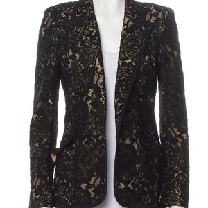 L'AGENCE Elegant Black Lace Women's Blazer SIZE 2